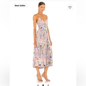 ASTR the Label Blythe Dress in Coral Multi Size M